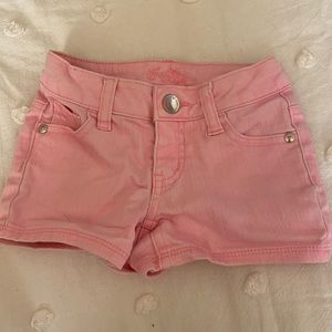 Pink justice jean shorts!